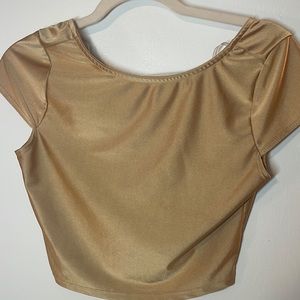 Gold crop top
